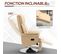 Fauteuil Relax Inclinable Repose-pied Réglable Revêtement Synthétique Beige