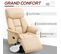 Fauteuil Relax Inclinable Repose-pied Réglable Revêtement Synthétique Beige