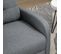 Fauteuil De Relaxation Dossier Repose-pied Ajustable Tissu Gris