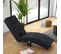 Fauteuil Relax Massant Chauffant Design Contemporain Métal Chromé Tissu Noir