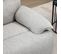 Fauteuil De Relaxation Dossier Repose-pied Ajustable Tissu Gris Clair