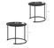 Lot De 2 Tables Basses Gigognes Rondes Design Acier Noir