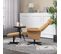 Fauteuil Relax Inclinable Style Contemporain Avec Repose-pied Camel