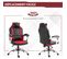 Chaise De Bureau Gamer Réglable Dossier Inclinable Tétière Rouge