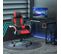 Chaise De Bureau Gamer Réglable Dossier Inclinable Tétière Rouge