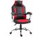 Chaise De Bureau Gamer Réglable Dossier Inclinable Tétière Rouge