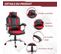 Chaise De Bureau Gamer Réglable Dossier Inclinable Tétière Rouge