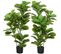 Ficus Lutea Artificiels 1,10h M - Lot De 2 Ficus Artificiels Avec Pots