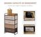 Commode Meuble De Rangement 5 Tiroirs Pliables En Tissu 58 X 29 X 99 Cm