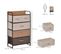 Commode Meuble De Rangement 5 Tiroirs Pliables En Tissu 58 X 29 X 99 Cm