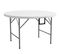 Table De Jardin Camping Pliante Ø 122 X 73h Cm Métal Époxy Hdpe Blanc