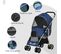 Poussette Buggy Pliable Pour Chien Rangement Laisses Coussin Inclus Bleu