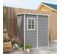 Abri De Jardin Cabanon 1,54 M² - Porte Verrouillable, Fenêtre, Aération - Alu. Pp Gris