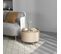 Pouf Repose-pied Tabouret Avec Coffre De Rangement Beige