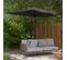 Parasol Inclinable De Jardin 3x2 m Alu. Polyester Anti Uv 50+