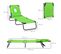 Bain De Soleil Pliable Inclinable De Lecture 3 Coussins Fournis Vert