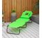 Bain De Soleil Pliable Inclinable De Lecture 3 Coussins Fournis Vert