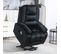 Fauteuil De Massage Releveur Chauffant - 2 Télécommandes - Velours Noir