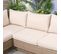 Ensemble Salon De Jardin D'angle 5 Places Style Bohème Chic Beige