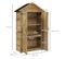 Armoire De Jardin Sur Pied Toit Bitumé 2 Portes Bois