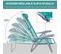 Lot De 2 Chaises De Jardin Camping Pliables Inclinables