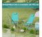 Lot De 2 Chaises De Jardin Camping Pliables Inclinables