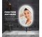 Miroir Ovale LED De Salle De Bain - Nombreuses Fonctions - Décor Acrylique Transparent