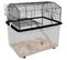 Cage Rongeur Hamster 2 Étages - Accessoires - Transparent Noir