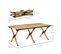 Table De Camping Pliable - Plateau Enroulable - Acier Alu Aspect Bois