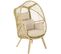 Fauteuil De Jardin Cocon Sur Pied Dim. 88l X 85l X 143h Cm Avec Coussins