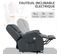 Fauteuil Releveur Relax Massant Électrique Réglable - Tissu Gris