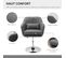 Fauteuil Lounge Design Avec Coussin Lin Gris