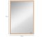 Miroir Mural Rectangulaire Dim. 50l X 70h Cm Cadre Mdf Aspect Bois Clair