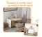 Maison De Toilette Pour Chat - Compartiment Coulissant, Aérations - Blanc