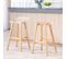 Lot De 2 Tabourets De Bar Design Contemporain Bois Acrylique