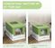 Maison De Toilette Pliable Portable Pour Chat Blanc Vert