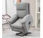 Fauteuil De Massage Releveur Électrique Réglable Tissu Gris Clair