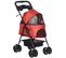 Poussette Buggy Pliable Chien Chat Panier Rangement 4 Roues