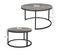 Lot De 2 Tables Basses Rondes Gigognes Empilables Noir Gris