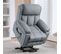 Fauteuil Releveur Massant Chauffant Inclinable Tissu Gris