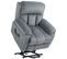 Fauteuil Releveur Massant Chauffant Inclinable Tissu Gris