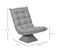 Fauteuil Relax Pivotant Inclinable Tissu Velours Microfibre Gris Clair