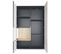 Vitrine Noir Mat, Brillant Et Anthracite Mat  (lxhxp) : 91,5 X 136,5 X 37 Cm