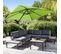 Parasol Déporté Rotatif 3 X 3m En Aluminium Vert