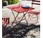 Table De Jardin Pliante Bistrot En Acier Rouge