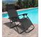 Fauteuil De Jardin Pliant Relax Noir