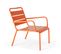 Palavas - Fauteuil De Jardin Bas Relax Acier Orange