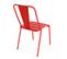 Chaise De Jardin En Métal Rouge