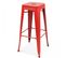 Tabouret De Bar En Métal Rouge Mat