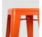 Tabouret De Bar En Métal Orange Mat